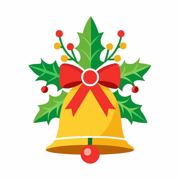 Christmas bell colorful vector illustration