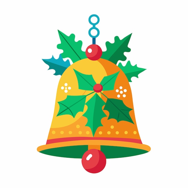 Vector christmas bell colorful vector illustration