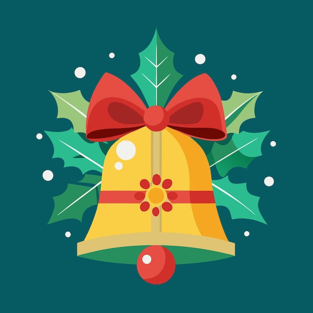 Christmas bell colorful vector illustration