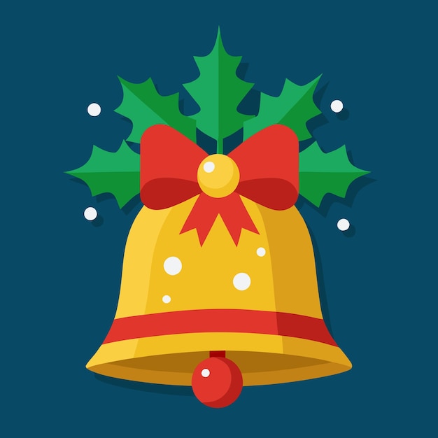 Christmas bell colorful vector illustration