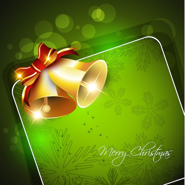 Christmas bell green template