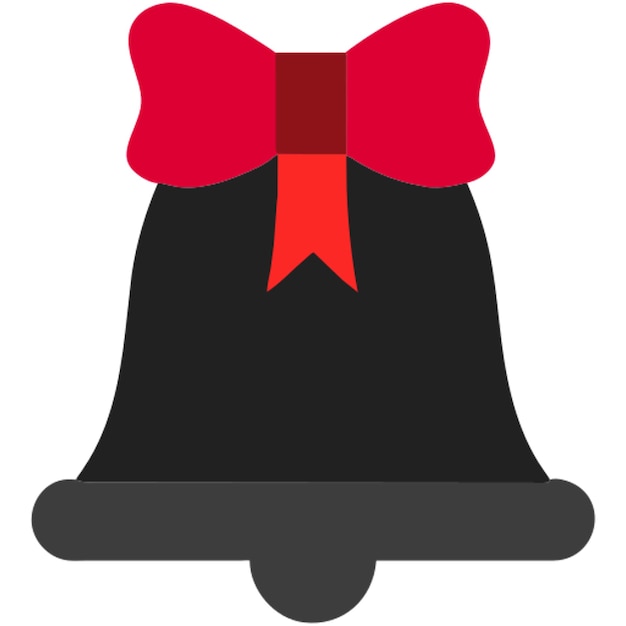 christmas bell white background centered icon