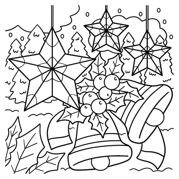 Christmas Bells with Ornament Coloring