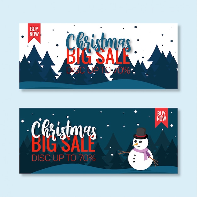 Christmas Big Sale Landscape Banner