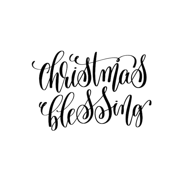 Christmas blessing hand lettering positive quote to christmas holiday design typography