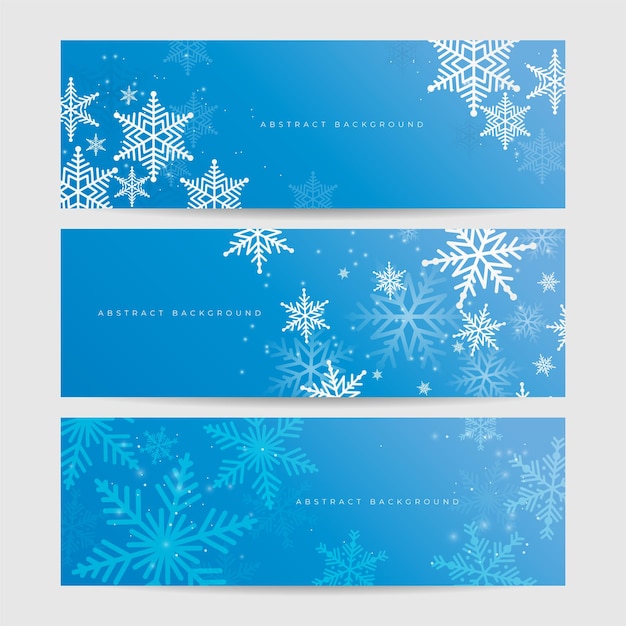 Christmas blue background with snow and snowflake Christmas card with snowflake border vector illustration