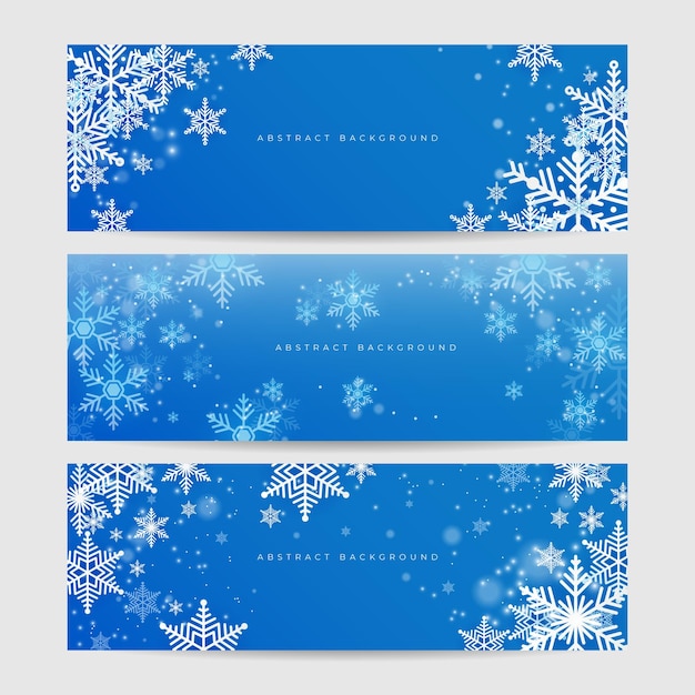 Christmas blue background with snow and snowflake Christmas card with snowflake border vector illustration