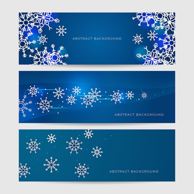 Christmas blue background with snow and snowflake