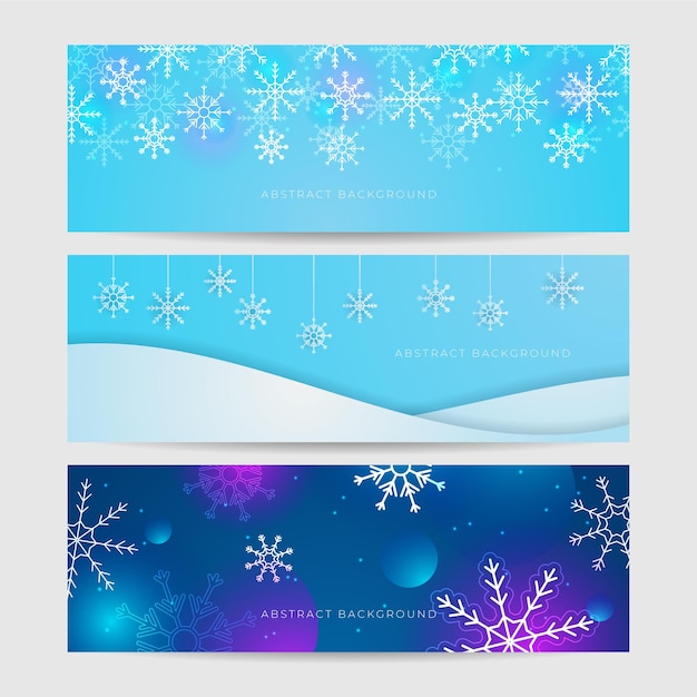 Christmas blue background with snow and snowflake