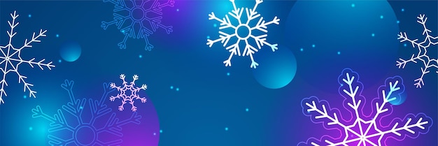 Christmas blue background with snow and snowflake