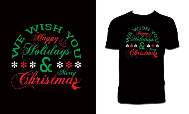 Christmas Calligraphy T Shirt Design