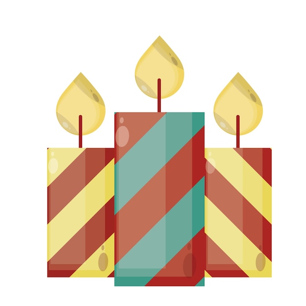 christmas candle vector icon