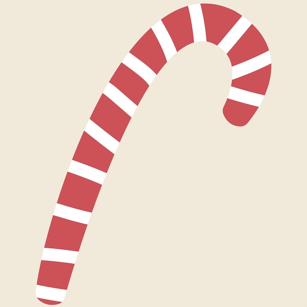 Christmas candy cane on a beige background Clip art