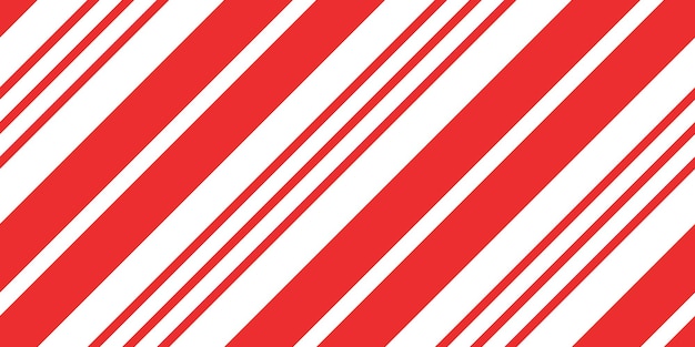 Christmas candy cane striped seamless pattern Christmas candycane background with red stripes Caramel diagonal print Xmas traditional wrapping texture Vector illustration