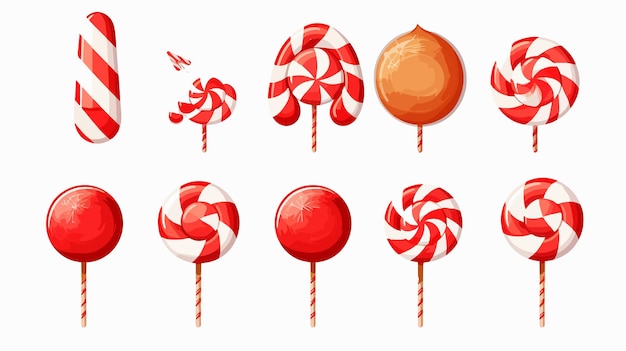 Vector christmas candy decorations vector illustration