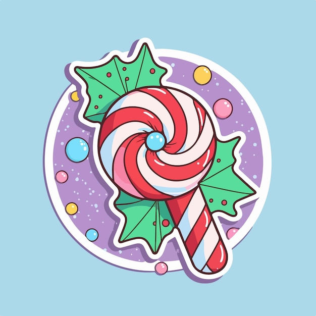 Christmas candy sticker xmas candies stickers collection Winter collection