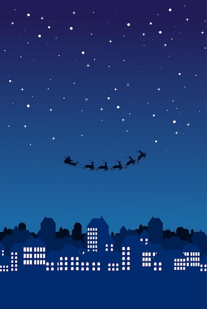 Christmas card in flat style Greating vector card