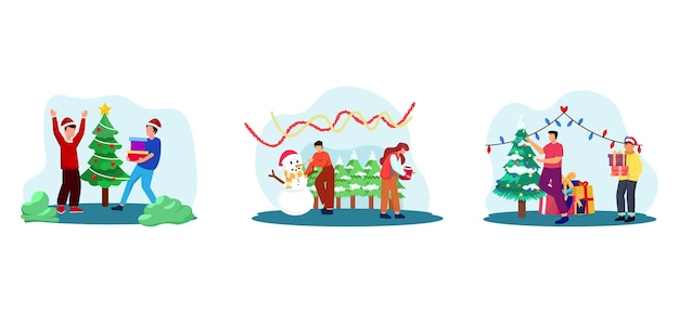 Christmas Celebrate Flat Bundle Design