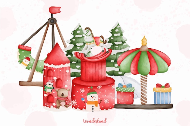 Christmas circus Wonderland Christmas Christmas amusement park element