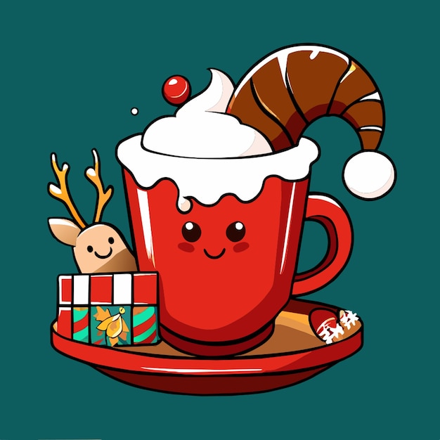 Vector christmas coffee vector illustration