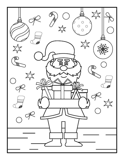 Christmas coloring book for kids