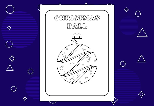 Christmas coloring page design for kids Children coloring page interiors