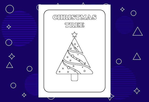 Christmas coloring page design for kids Children coloring page interiors