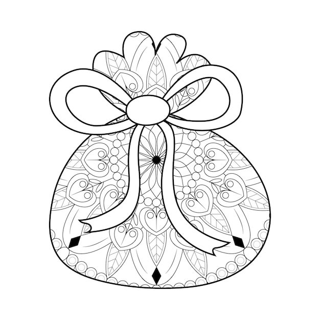 Christmas coloring page in exquisite style