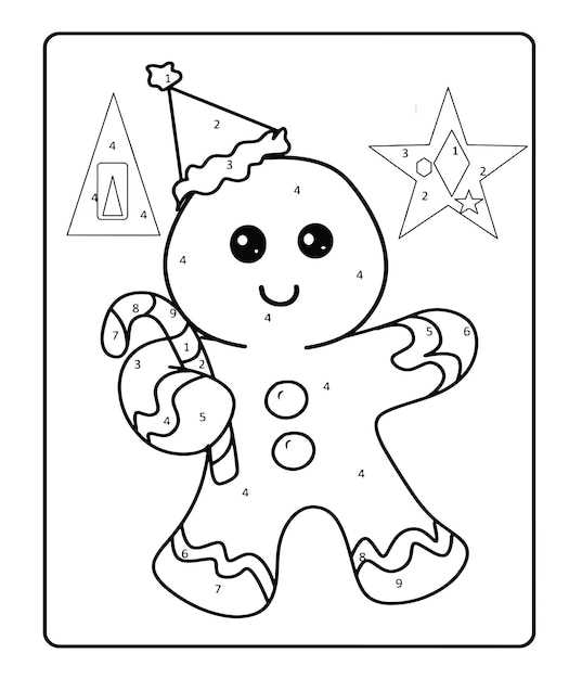 Christmas coloring page for kids,