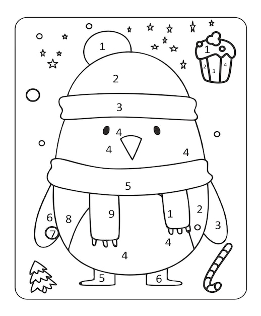 Christmas coloring page for kids