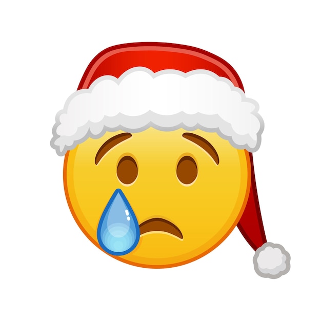 Christmas crying face Large size of yellow emoji smile