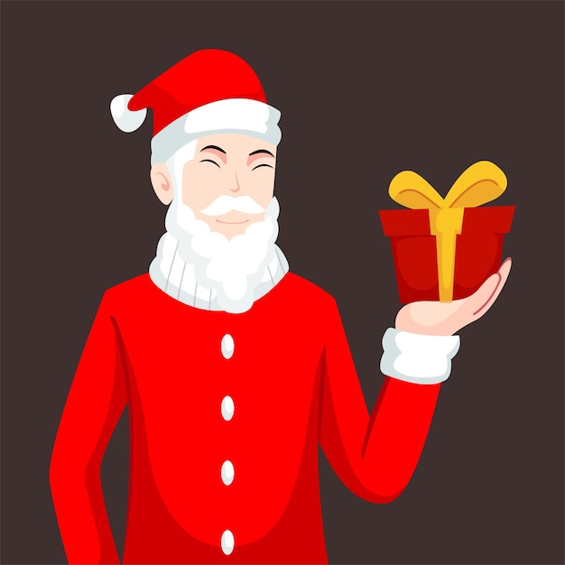 Christmas Day Santa Claus Character Design Illustration