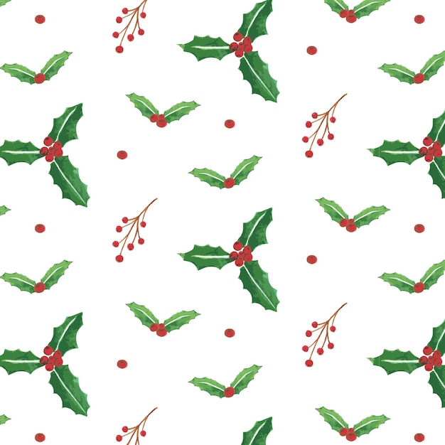 Christmas Decoration Leaves Pattern