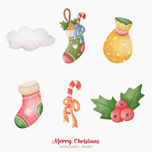 Christmas decoration watercolor