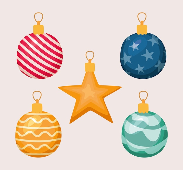 Christmas decorations icons