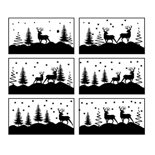 Christmas deer village design