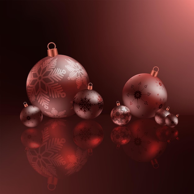 Christmas design of red pastel shade