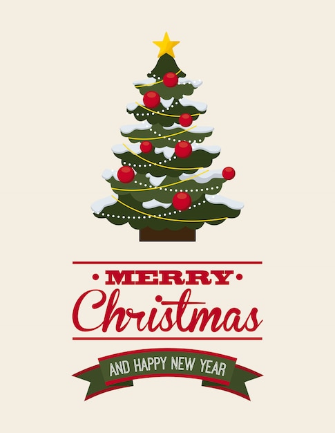 christmas design over  white background vector illustration