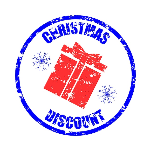 Christmas discount rubber stamp print gift box