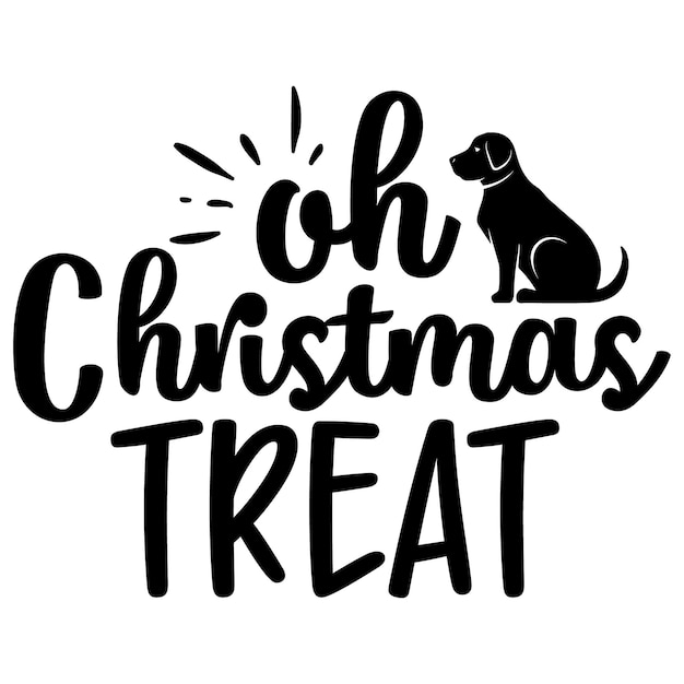 Vector christmas dog svg t shirt design template