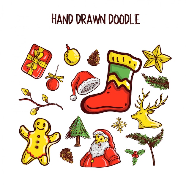 Christmas Doodle art Set