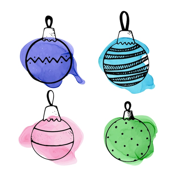 Christmas doodles set