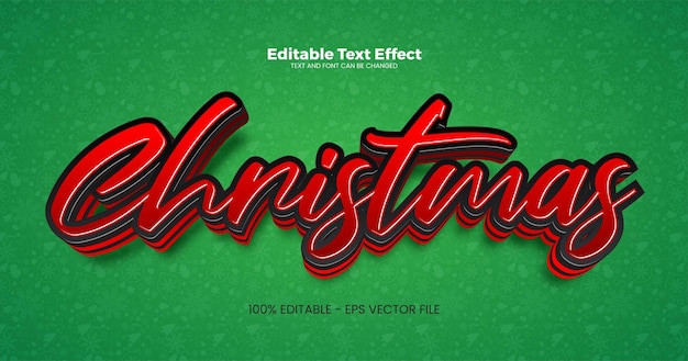 Christmas editable text effect in modern trend style