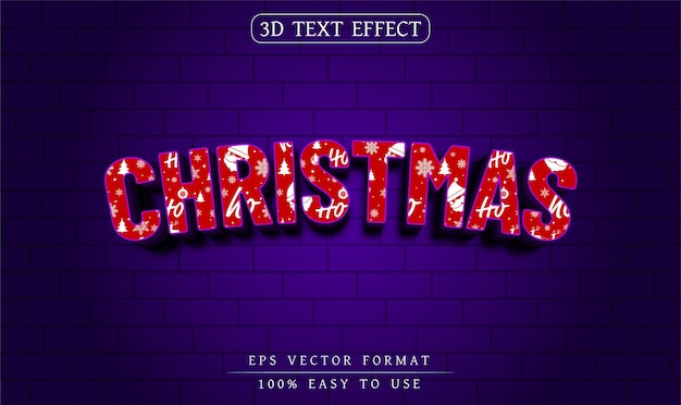 Christmas Editable text effect