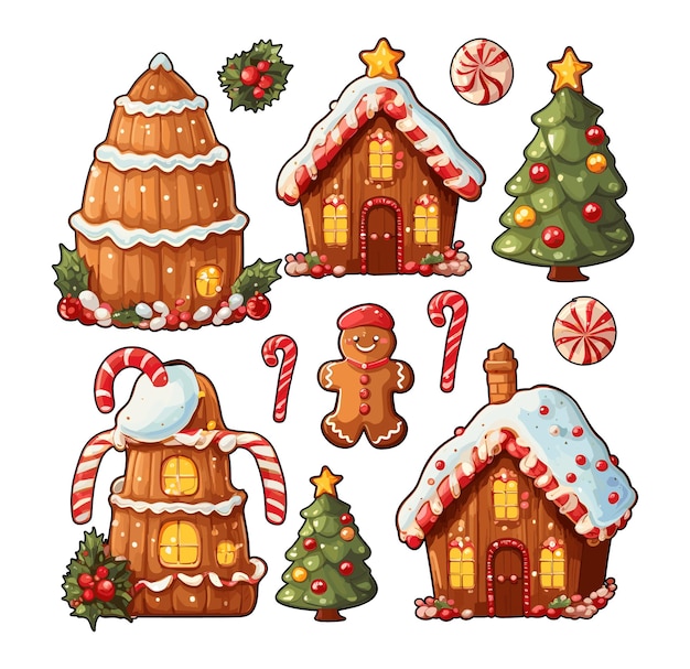 Christmas element collection vector