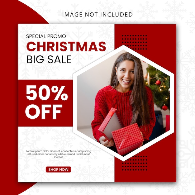 Christmas fashion sale Instagram post template