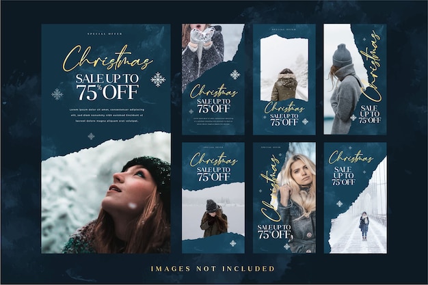 Christmas Fashion Sale Instagram Story Template For Social Media Advertising