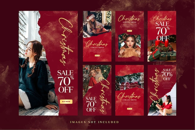 Christmas Fashion Sale Instagram Story Template For Social Media Advertising