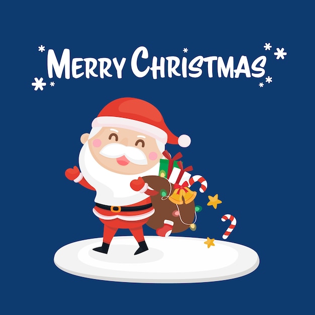 Christmas festive template. Greeting card for Christmas and Happy New year.