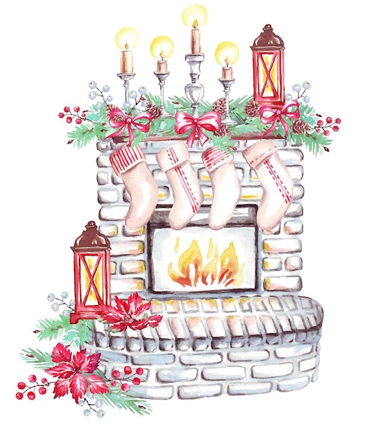 Christmas fireplace